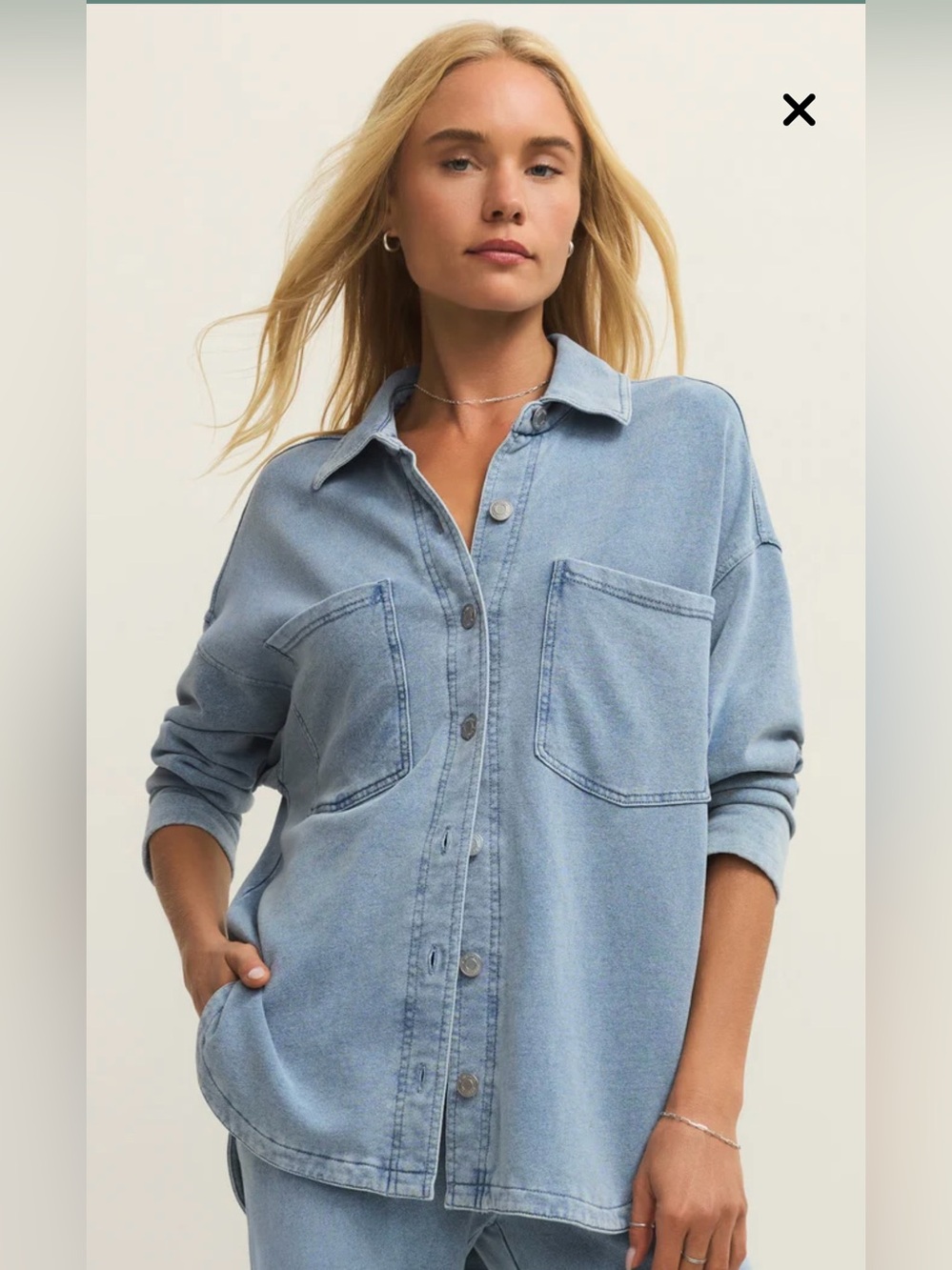 Z Supply all day knit denim jacket